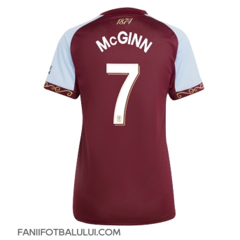Aston Villa John McGinn #7 Tricou Fotbal Replică 2025-26 Femei Acasa